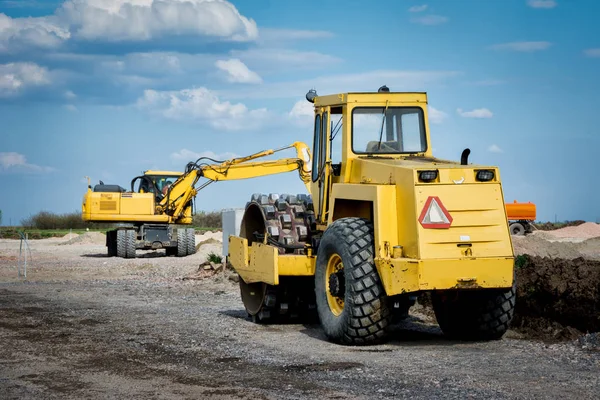 Fahrzeuge Auf Einer Baustelle — Stockfoto