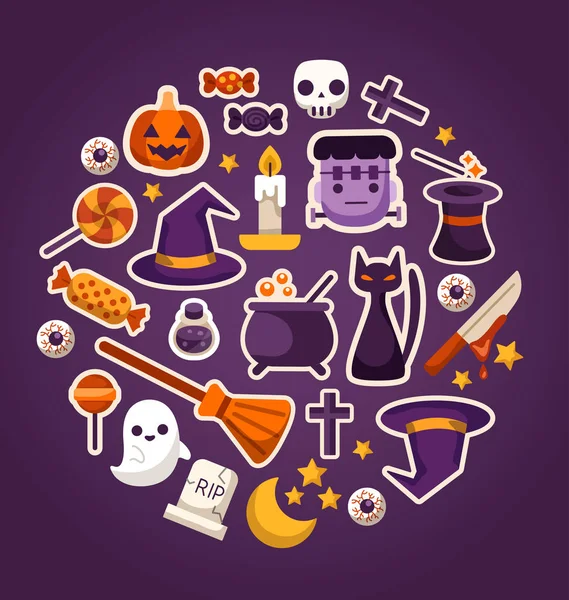 Halloween-Elemente: Vektorillustration — Stockvektor