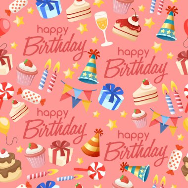 İyi ki doğdun elementler: Vektör çizim