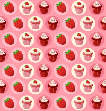 Cupcake elementler: Vektör çizim 