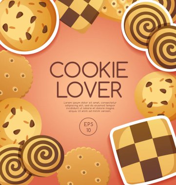 Tanımlama bilgisi sevgilisi elementler: Vektör çizim 