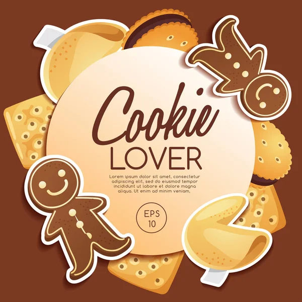 Cookie Lover Elements : Illustration vectorielle — Image vectorielle