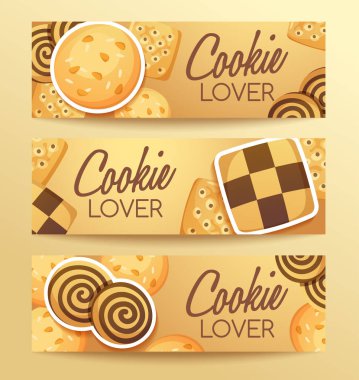 Tanımlama bilgisi sevgilisi elementler: Vektör çizim 