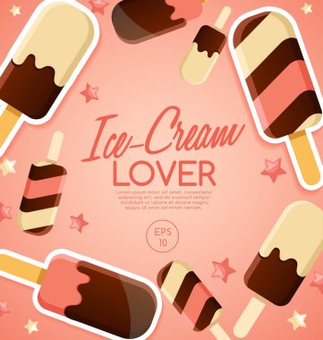 Dondurma elementler: Vektör çizim 