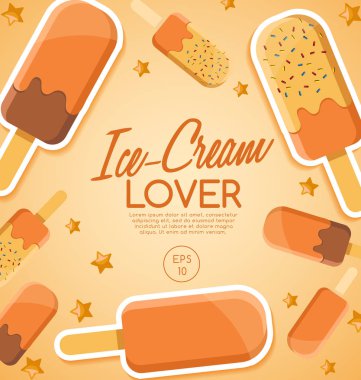 Dondurma elementler: Vektör çizim 