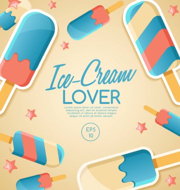 Dondurma elementler: Vektör çizim 