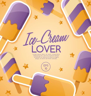 Dondurma elementler: Vektör çizim 