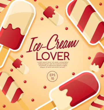 Dondurma elementler: Vektör çizim 