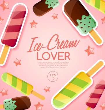 Dondurma elementler: Vektör çizim 