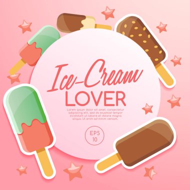 Dondurma elementler: Vektör çizim 