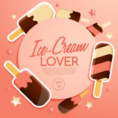 Dondurma elementler: Vektör çizim 