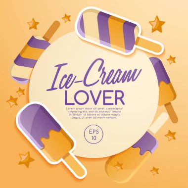 Dondurma elementler: Vektör çizim 