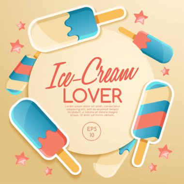 Dondurma elementler: Vektör çizim 