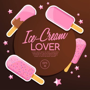 Dondurma elementler: Vektör çizim 