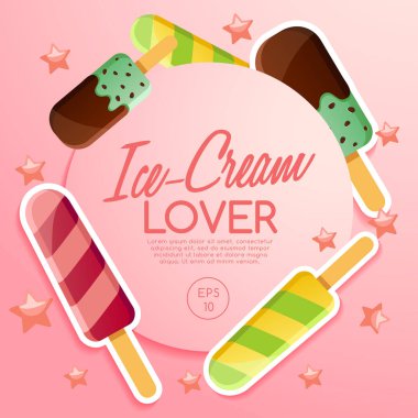 Dondurma elementler: Vektör çizim 