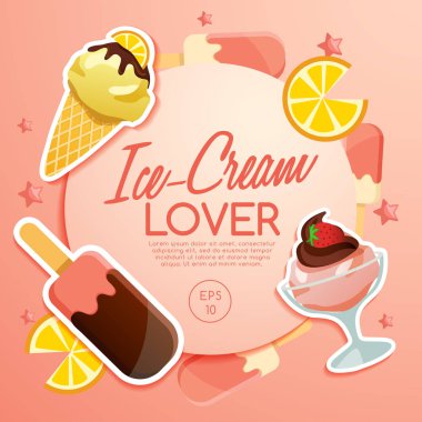 Dondurma elementler: Vektör çizim 