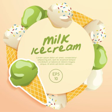 Dondurma elementler: Vektör çizim 