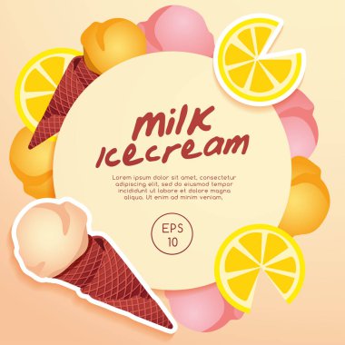 Dondurma elementler: Vektör çizim 