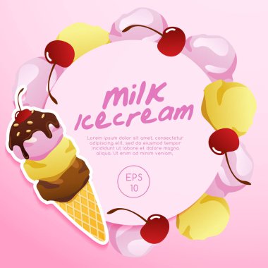 Dondurma elementler: Vektör çizim 