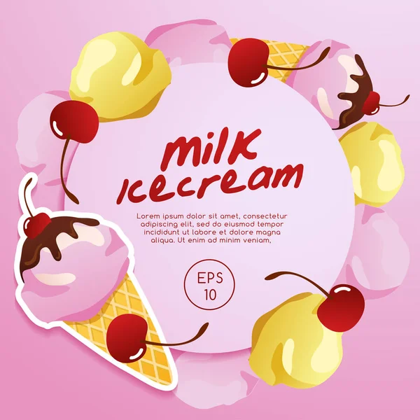 Icecream Elements Vector Illustration Stock Vector Image by ©daraon 134353660