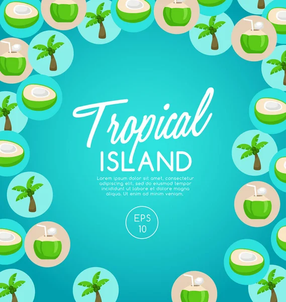 Tropikal Adası: Öğeleri ada: vektör çizim
