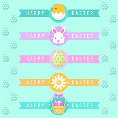 Mutlu Paskalya elementler: Vektör çizim