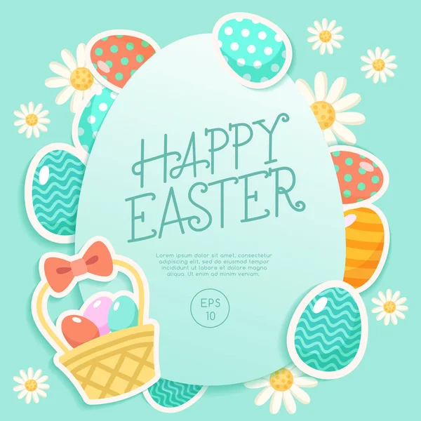 Happy Easter Elements : Vector Illustration — Stock Vector