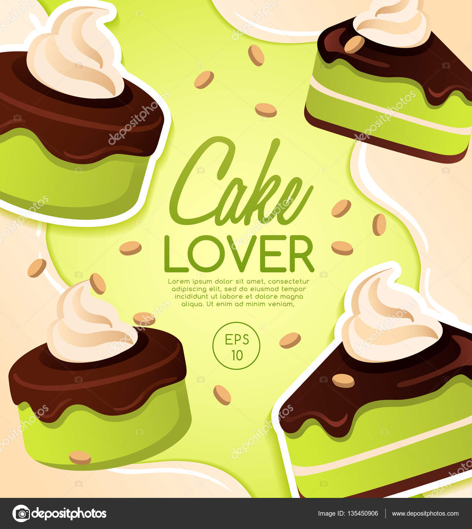 Cake Elements Vector Illustration Stock Vector by ©daraon 135450906