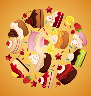 Pasta öğeleri: Vektör çizim 