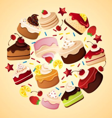 Pasta öğeleri: Vektör çizim 