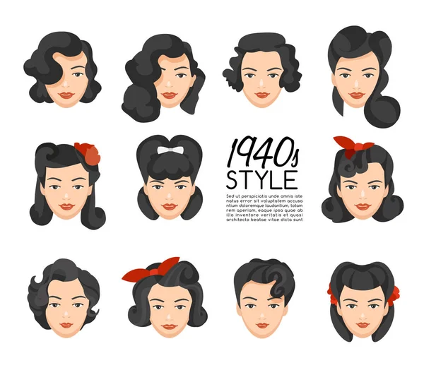 1940s Young Beautiful Stock Vectors Royalty Free 1940s Young
