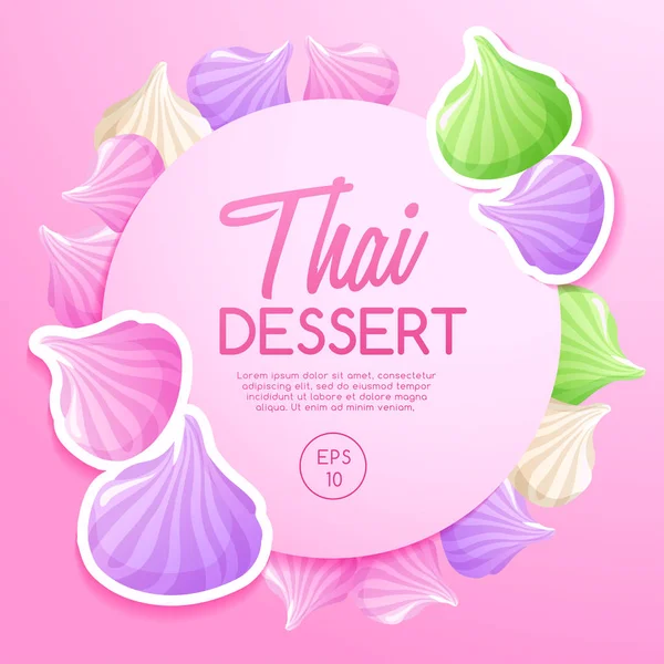 Dessert thaïlandais : Illustration vectorielle — Image vectorielle