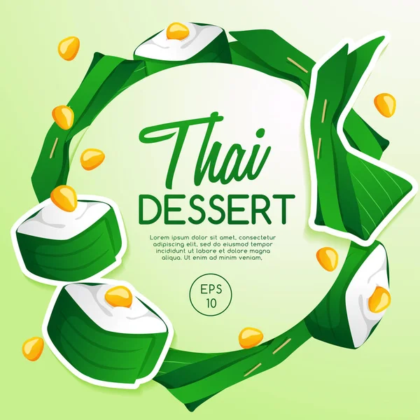 Тайська десерт: Векторні ілюстрації — стоковий вектор