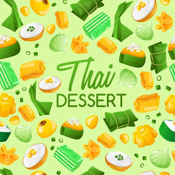 Dessert thaïlandais : Illustration vectorielle — Image vectorielle
