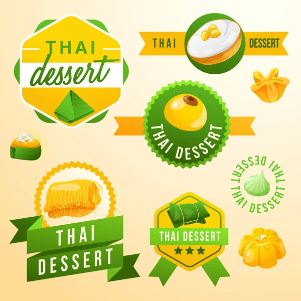 Тайська десерт: Векторні ілюстрації — стоковий вектор