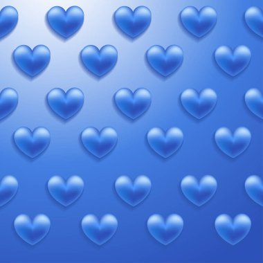 Mutlu Sevgililer günü öğeleri: Gerçekçi Sevgililer günü kalpleri arka plan üzerinde: vektör çizim