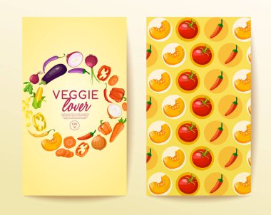 Sebze elementler: Sebzeli sevgilisi: vektör çizim