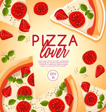 Pizza elementler: Vektör çizim 