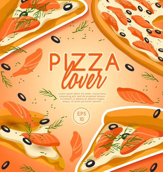 Pizza elementen: Vectorillustratie — Stockvector