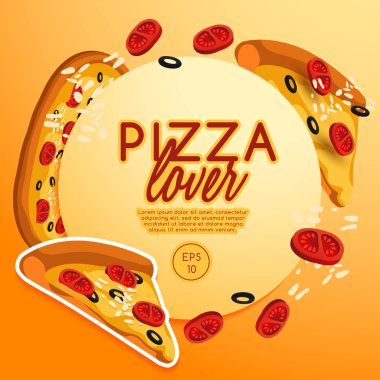 Pizza elementler: Vektör çizim 