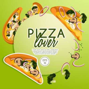 Pizza elementler: Vektör çizim 