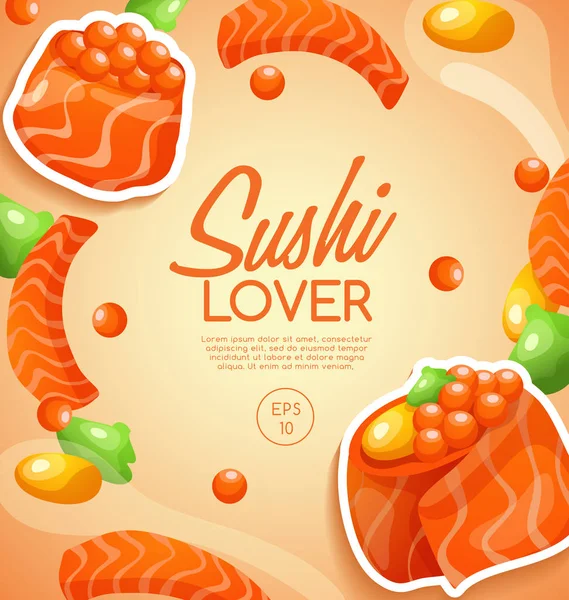 寿司ロール要素 — ストックベクタ