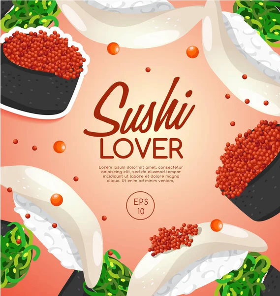 Sushi Rolls prvky — Stockový vektor