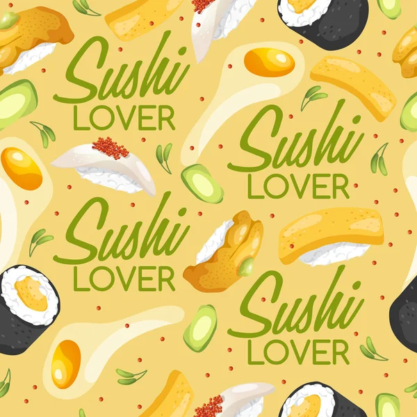 Sushi Rolls Elementos: Ilustração vetorial —  Vetores de Stock