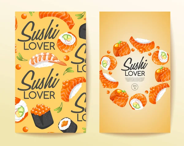 Sushi Rolls prvky: vektorové ilustrace — Stockový vektor