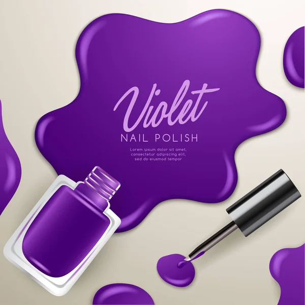 Conjunto de empaquetado de esmalte de uñas: Vector Illustration — Vector de stock