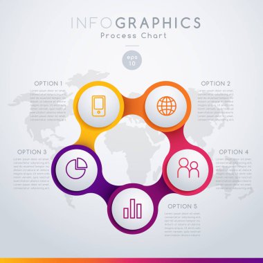 Broşür, iş grafik ya da Web tasarımı için Infographics Set: vektör çizim