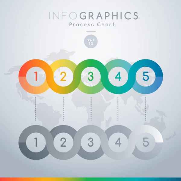 Infografik-Set für Broschüre, Business Chart oder Webdesign: Vektorillustration — Stockvektor