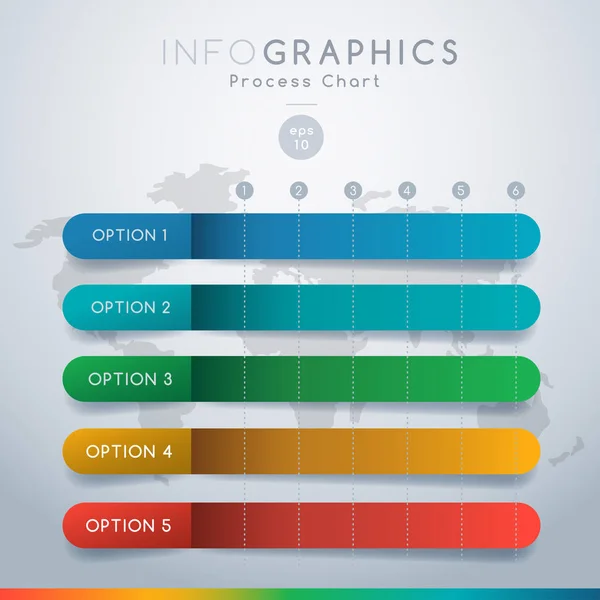 Infografik-Set für Broschüre, Business Chart oder Webdesign: Vektorillustration — Stockvektor