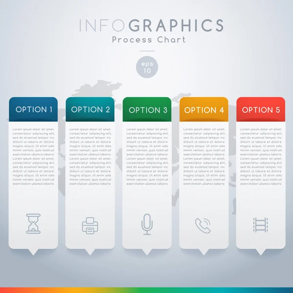 Infographics Set for Brochure, Business Chart or Web Design : Vector Illustration — Stock Vector